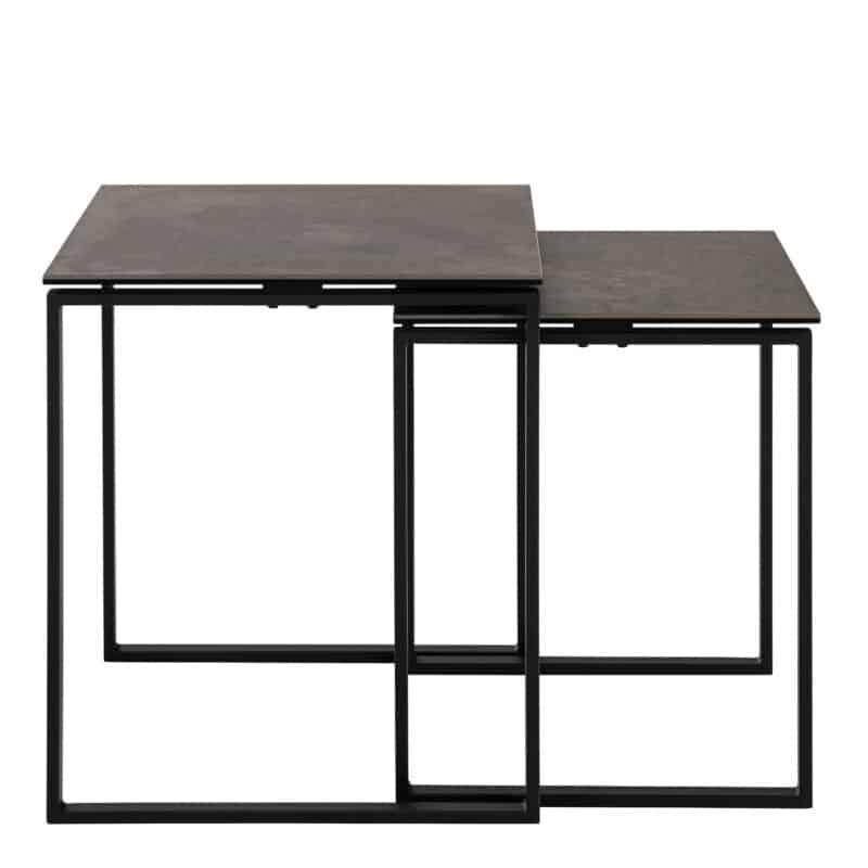 Furniture To Go Katrine Black Ceramic Top Nest Of 2 Tables The Home and Office Stores