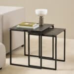 Furniture To Go Katrine Black Ceramic Top Nest Of 2 Tables The Home and Office Stores