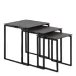 Furniture To Go Katrine black ceramic top nest of 3 tables