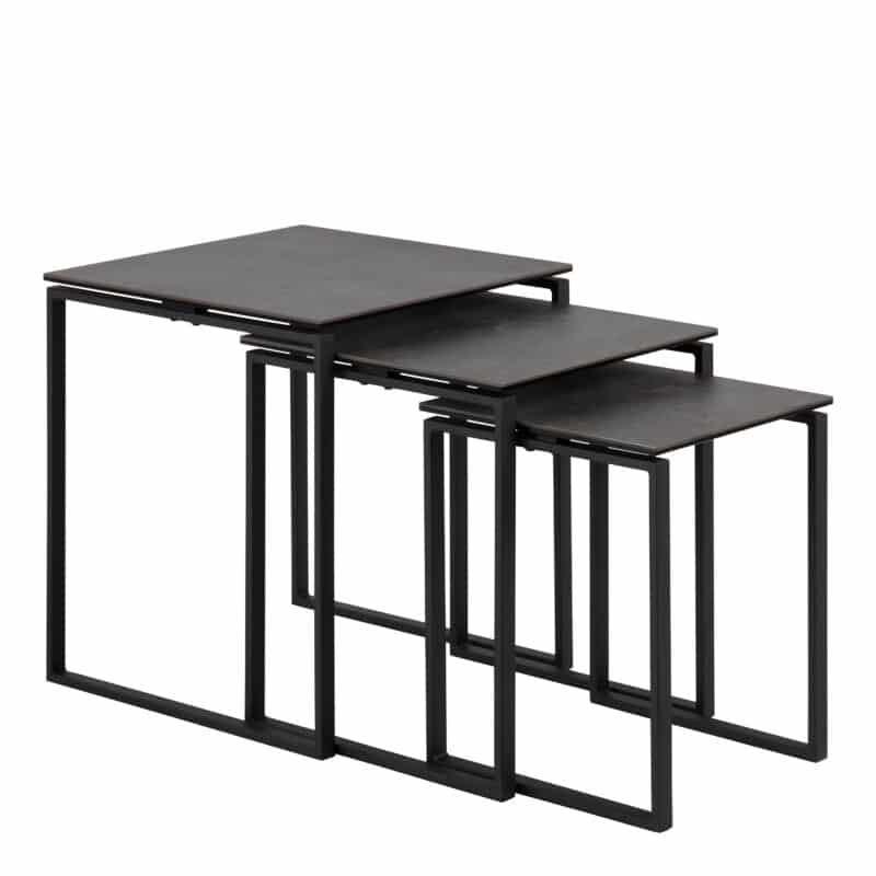 Furniture To Go Katrine black ceramic top nest of 3 tables