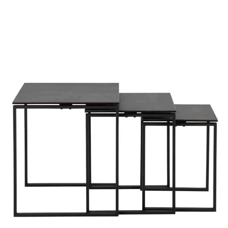 Furniture To Go Katrine Black Ceramic Top Nest Of 3 Tables The Home and Office Stores