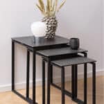 Furniture To Go Katrine Black Ceramic Top Nest Of 3 Tables The Home and Office Stores