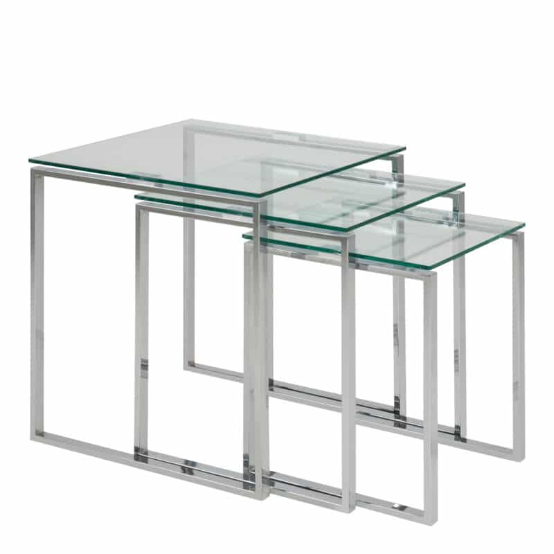 Furniture To Go Katrine glass top nest of 3 tables