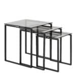 Furniture To Go Katrine smoked glass top nest of 3 tables