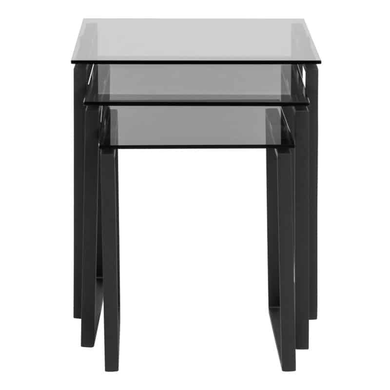Furniture To Go Katrine Smoked Glass Top Nest Of 3 Tables The Home and Office Stores