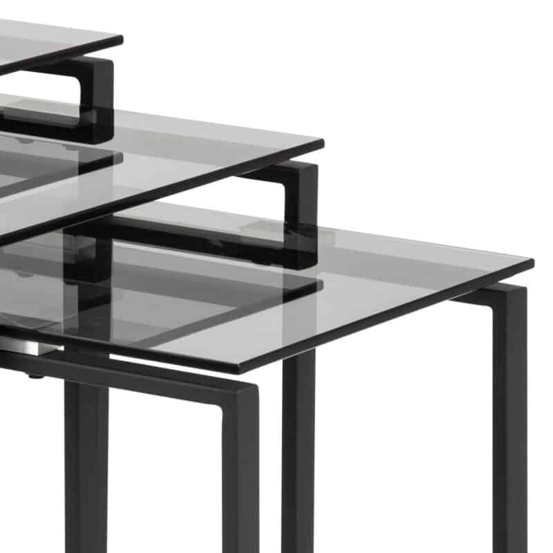 Furniture To Go Katrine Smoked Glass Top Nest Of 3 Tables The Home and Office Stores