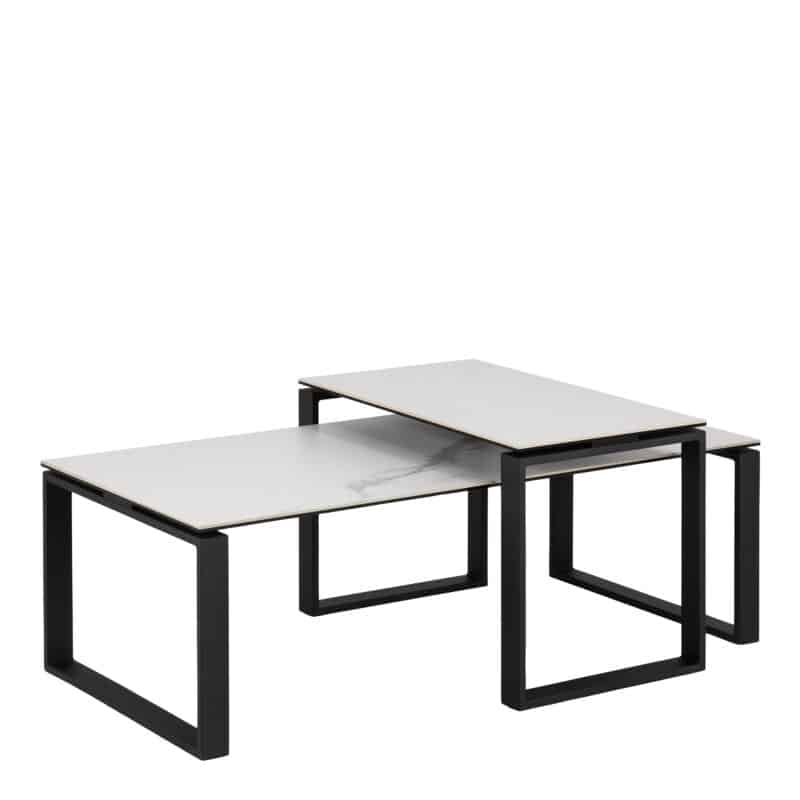 Furniture To Go Katrine white ceramic top coffee tables