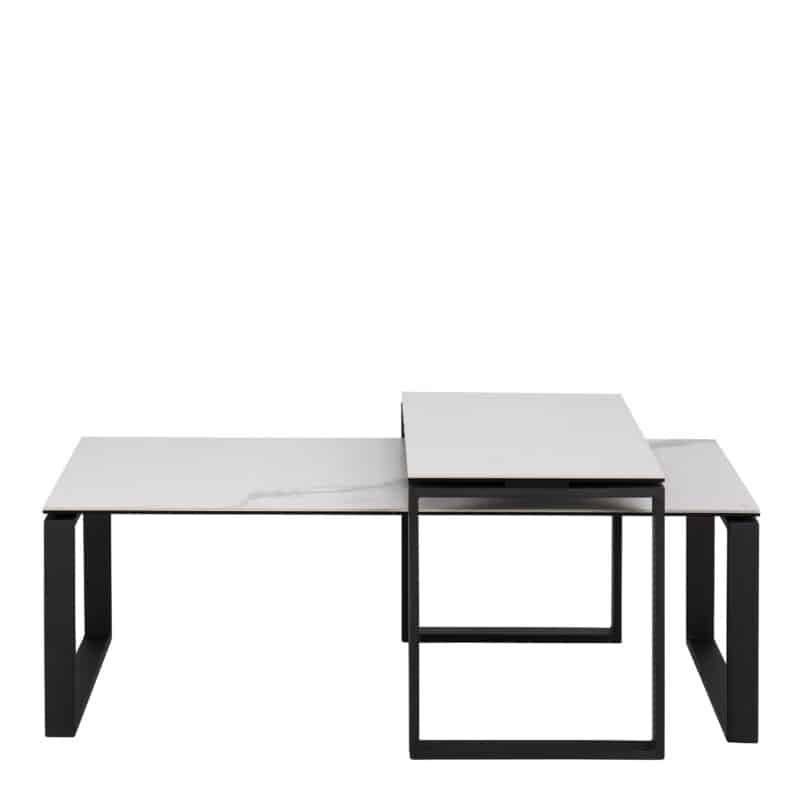 Furniture To Go Katrine White Ceramic Top Coffee Tables The Home and Office Stores