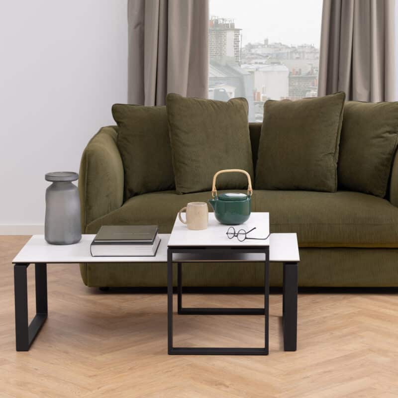 Furniture To Go Katrine White Ceramic Top Coffee Tables The Home and Office Stores