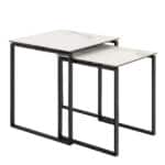 Furniture To Go Katrine white ceramic top nest of 2 tables