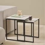 Furniture To Go Katrine White Ceramic Top Nest Of 2 Tables The Home and Office Stores