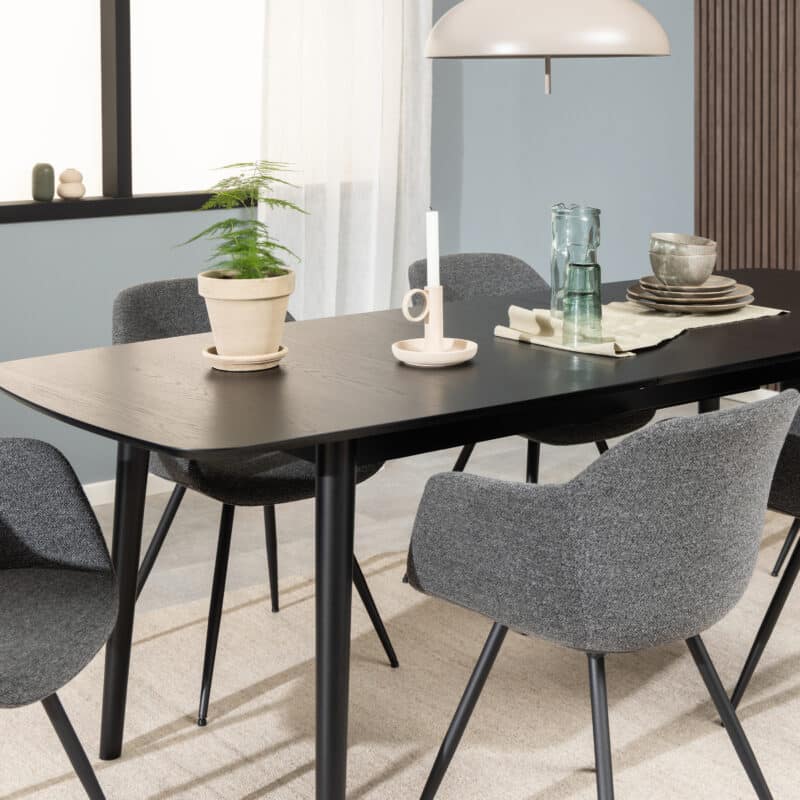 Furniture To Go Montreux Extending Black Dining Table The Home and Office Stores
