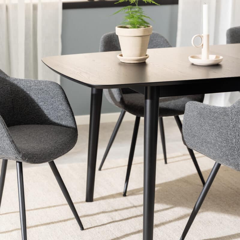 Furniture To Go Montreux Extending Black Dining Table The Home and Office Stores