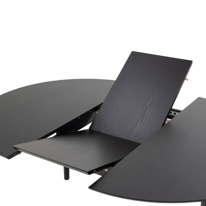 Furniture To Go Montreux Round Extending Black Dining Table The Home and Office Stores