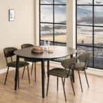 Furniture To Go Montreux Round Extending Black Dining Table The Home and Office Stores