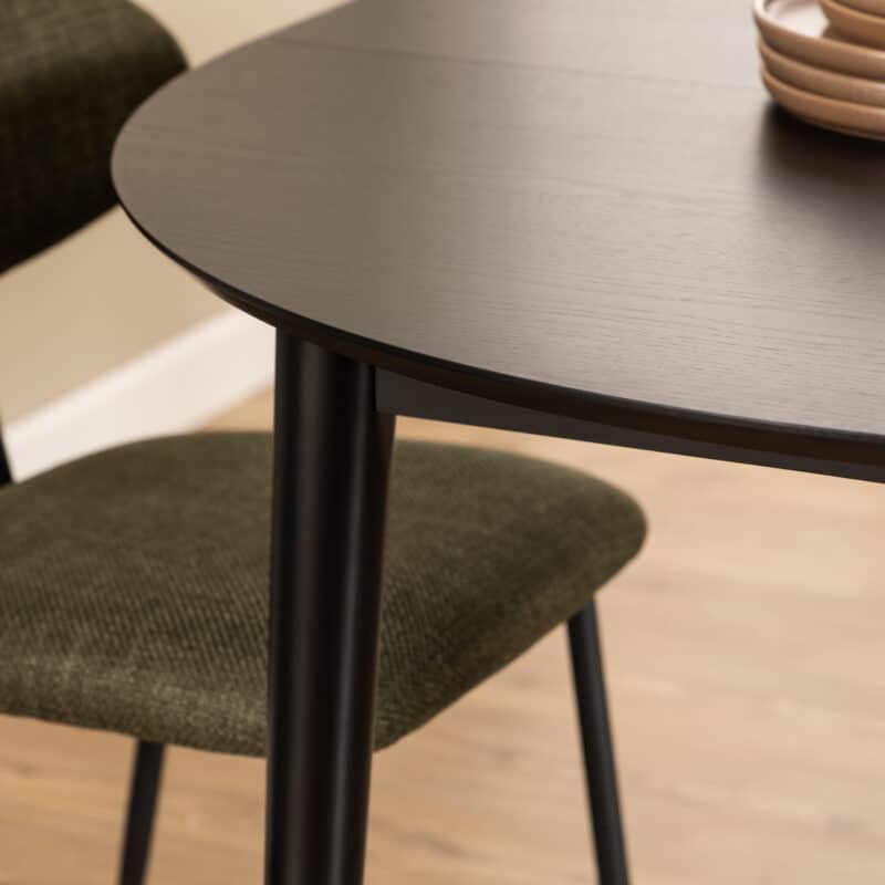 Furniture To Go Montreux Round Extending Black Dining Table The Home and Office Stores