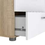 Furniture To Go Pepe Wide Chest Of 8 Drawers Oak White High Gloss The Home and Office Stores