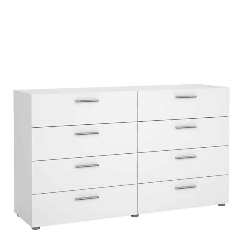 Furniture To Go Pepe wide chest of 8 drawers white