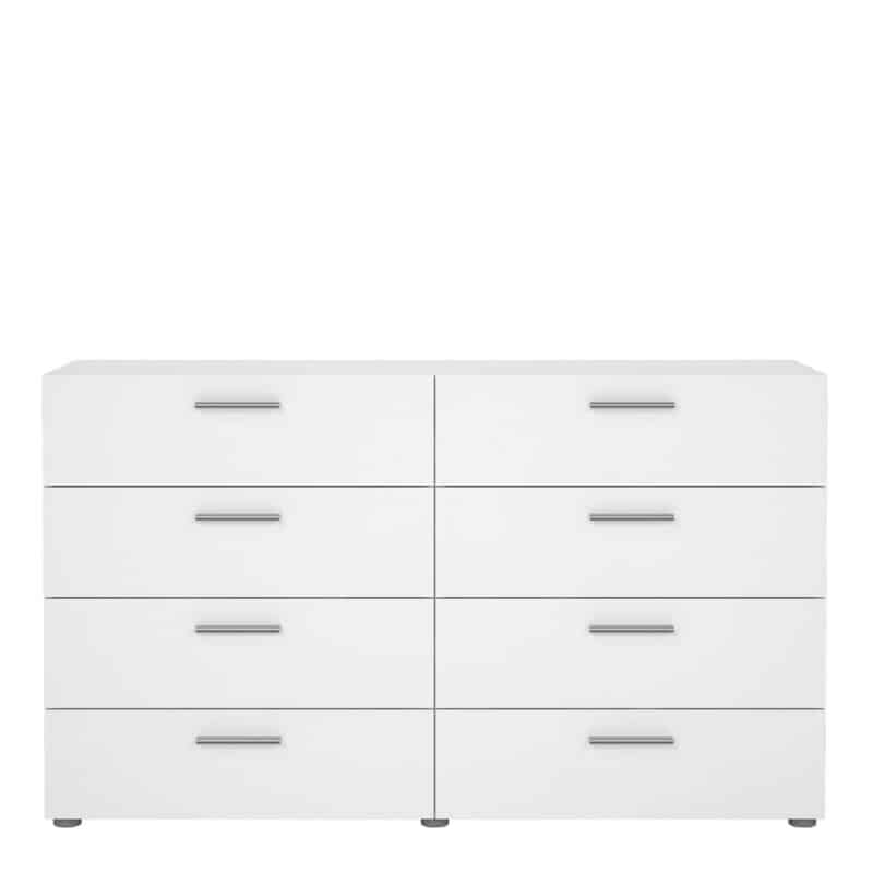 Furniture To Go Pepe Wide Chest Of 8 Drawers White The Home and Office Stores