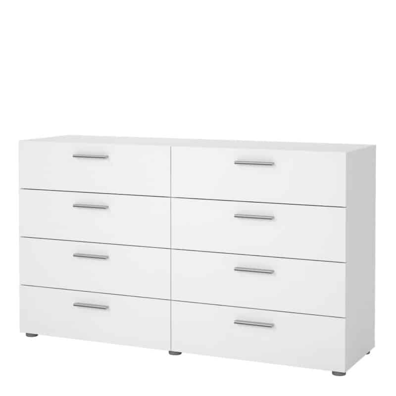 Furniture To Go Pepe Wide Chest Of 8 Drawers White The Home and Office Stores