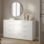 Furniture To Go Pepe Wide Chest Of 8 Drawers White The Home and Office Stores