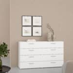 Furniture To Go Pepe Wide Chest Of 8 Drawers White The Home and Office Stores