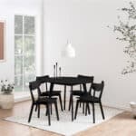 Furniture To Go Roxby Black 105cm Round Dining Table The Home and Office Stores