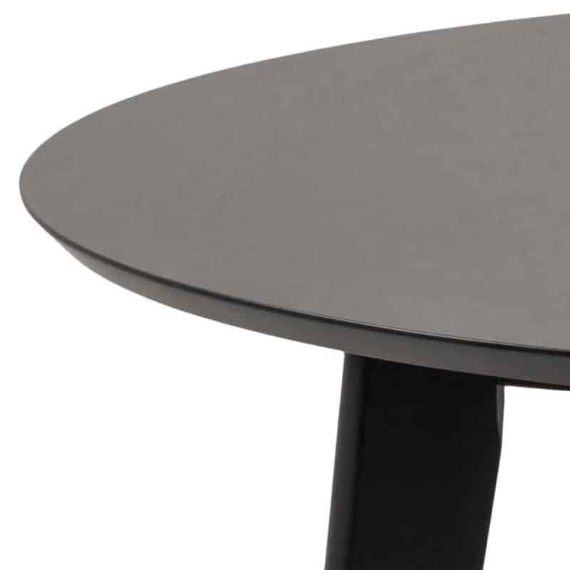 Furniture To Go Roxby Black 105cm Round Dining Table The Home and Office Stores