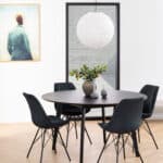 Furniture To Go Roxby Black 140cm Round Dining Table The Home and Office Stores