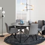 Furniture To Go Roxby Black 140cm Round Dining Table The Home and Office Stores
