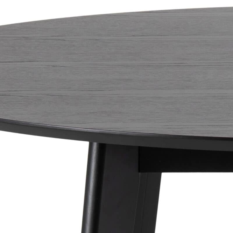 Furniture To Go Roxby Black 140cm Round Dining Table The Home and Office Stores