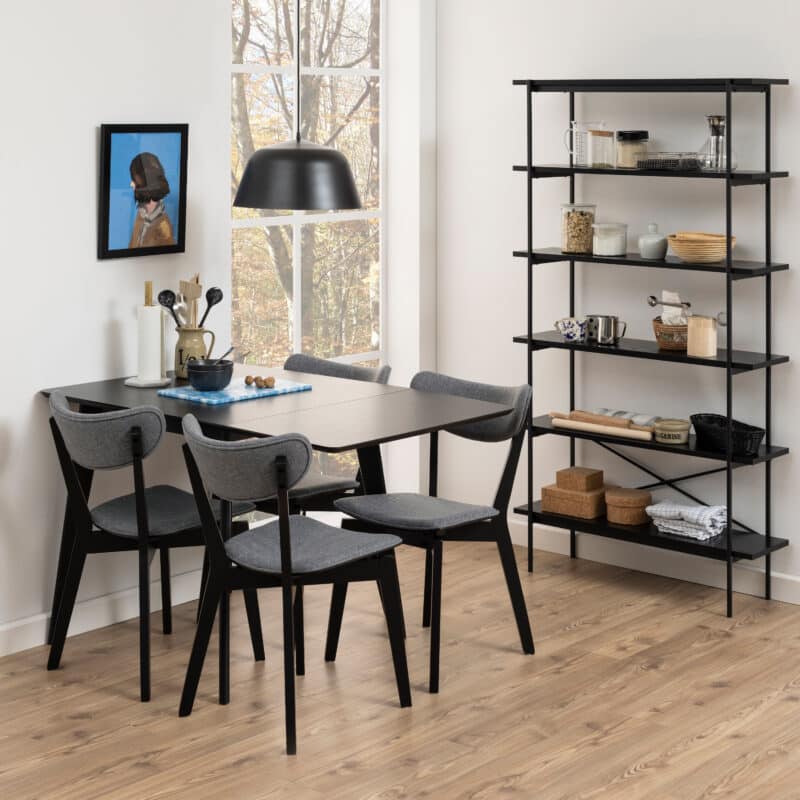 Furniture To Go Roxby Black Extendable Dining Table The Home and Office Stores