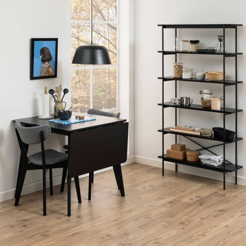 Furniture To Go Roxby Black Extendable Dining Table The Home and Office Stores