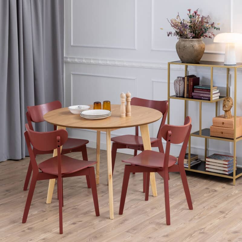 Furniture To Go Roxby Oak 105cm Round Dining Table The Home and Office Stores