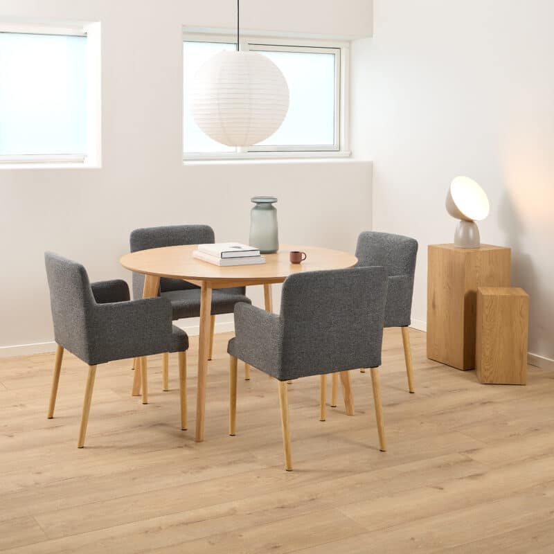 Furniture To Go Roxby Oak 120cm Round Dining Table The Home and Office Stores
