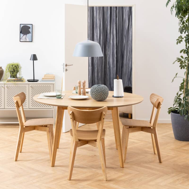 Furniture To Go Roxby Oak 140cm Round Dining Table The Home and Office Stores