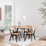 Furniture To Go Roxby Oak Top 105cm Round Dining Table The Home and Office Stores