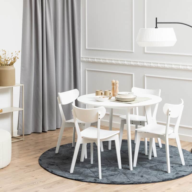 Furniture To Go Roxby White 105cm Round Dining Table The Home and Office Stores