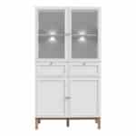 Furniture To Go Wensley Light Grey 4 Door 2 Drawer Display Cabinet With LED Lighting The Home and Office Stores