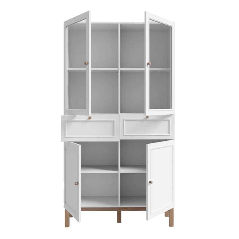 Furniture To Go Wensley Light Grey 4 Door 2 Drawer Display Cabinet With LED Lighting The Home and Office Stores