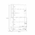 Furniture To Go Wensley Light Grey 4 Door Display Cabinet With LED Lighting The Home and Office Stores