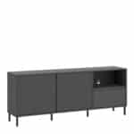 Furniture To Go Avenale 2 door 1 drawer anthracite tv cabinet