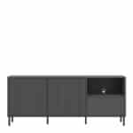 Furniture To Go Avenale 2 Door 1 Drawer Anthracite TV Cabinet The Home and Office Stores