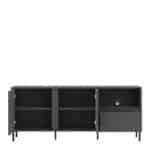 Furniture To Go Avenale 2 Door 1 Drawer Anthracite TV Cabinet The Home and Office Stores