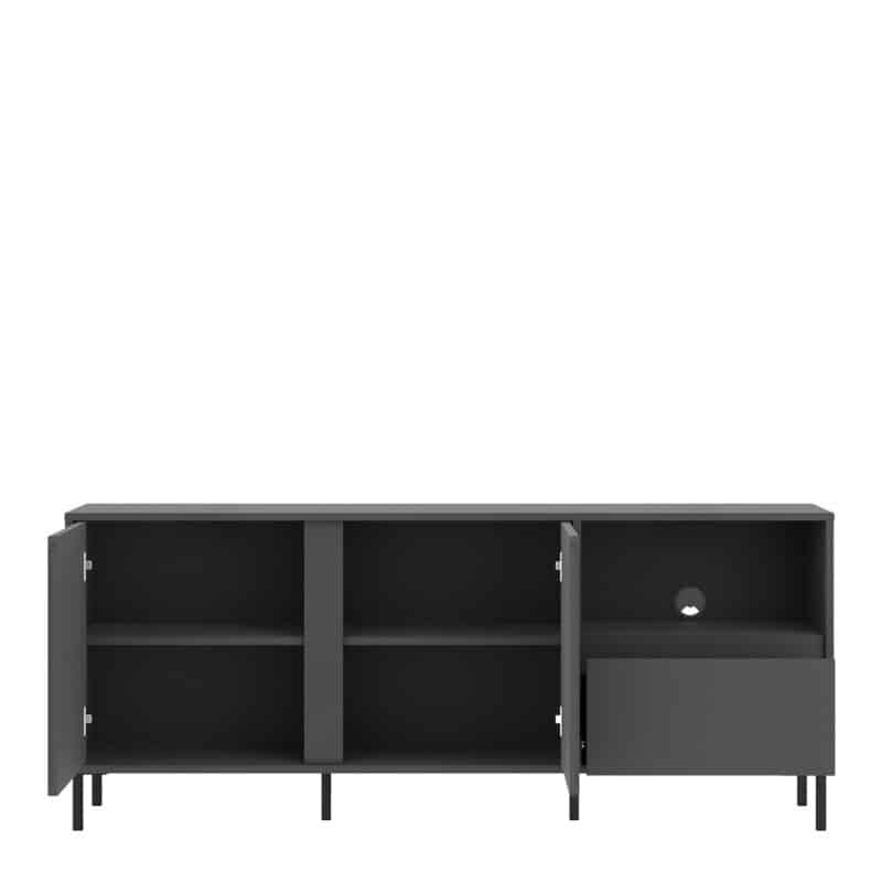 Furniture To Go Avenale 2 Door 1 Drawer Anthracite TV Cabinet The Home and Office Stores
