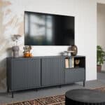 Furniture To Go Avenale 2 Door 1 Drawer Anthracite TV Cabinet The Home and Office Stores