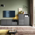 Furniture To Go Avenale 2 Door 1 Drawer Anthracite TV Cabinet The Home and Office Stores