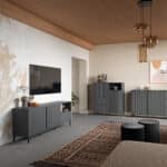 Furniture To Go Avenale 2 Door 1 Drawer Anthracite TV Cabinet The Home and Office Stores