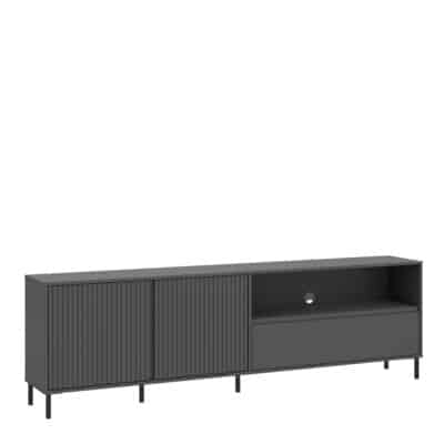 Furniture To Go Avenale 2 door 1 drawer anthracite wide tv Cabinet