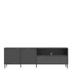 Furniture To Go Avenale 2 Door 1 Drawer Anthracite Wide TV Cabinet The Home and Office Stores